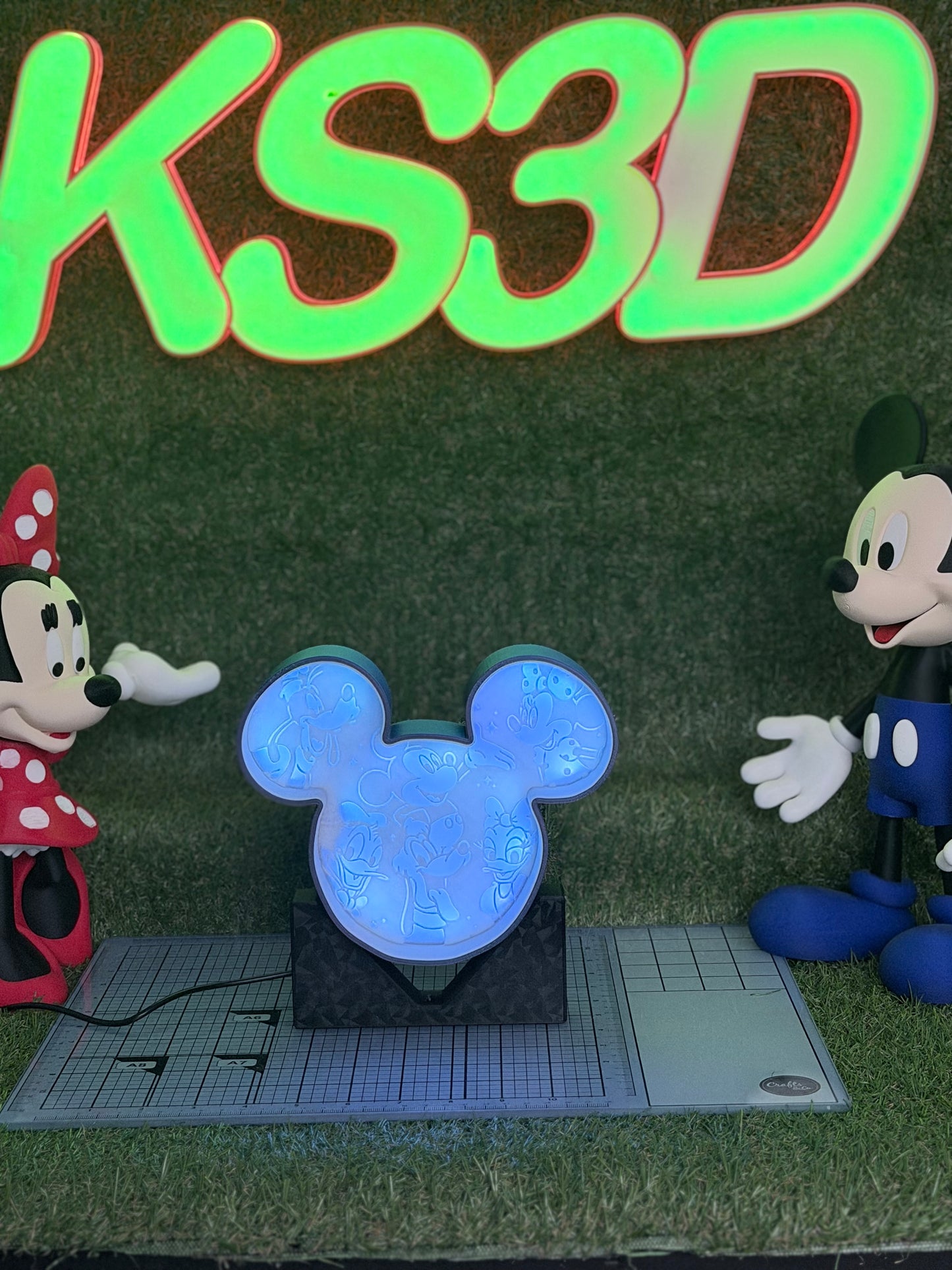 Veilleuse Mickey LED – 18 cm | Lampe Décorative en Impression 3D