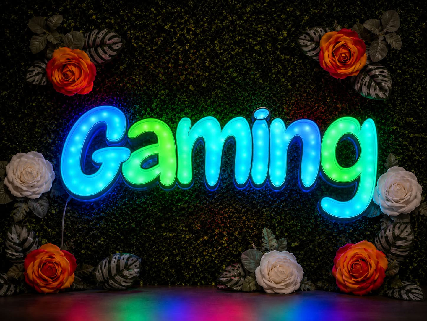Enseigne Lumineuse Gaming RGB — 39,5 cm | Contrôle Bluetooth BanlanX | Déco Setup Gamer | KS3D