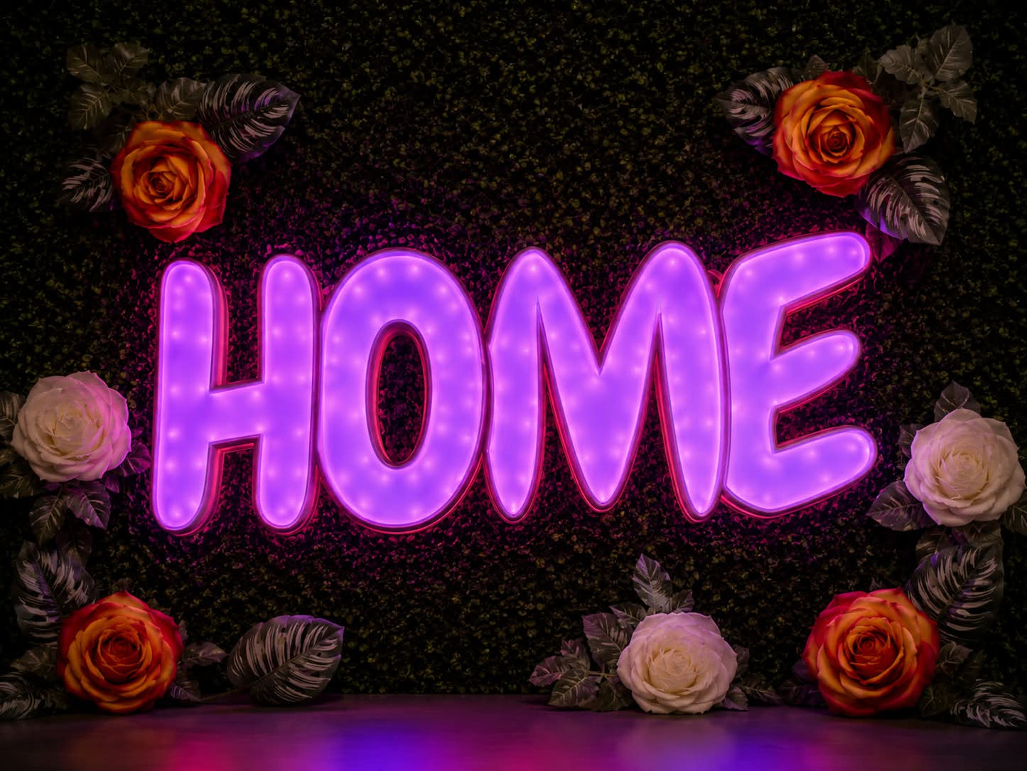 Enseigne Lumineuse HOME RGB — 32 cm | Contrôle Bluetooth BanlanX | Déco Salon & Maison | KS3D