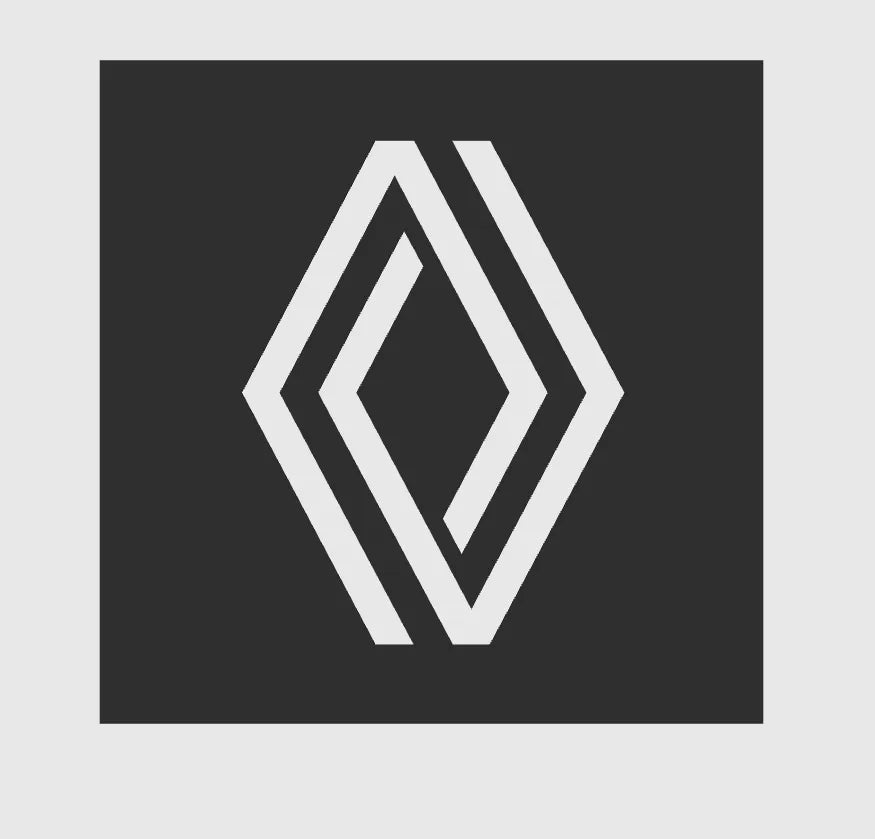 Pochoir Logo Automobile Imprimé en 3D – 18 x 18 cm – Idéal pour le Detailing