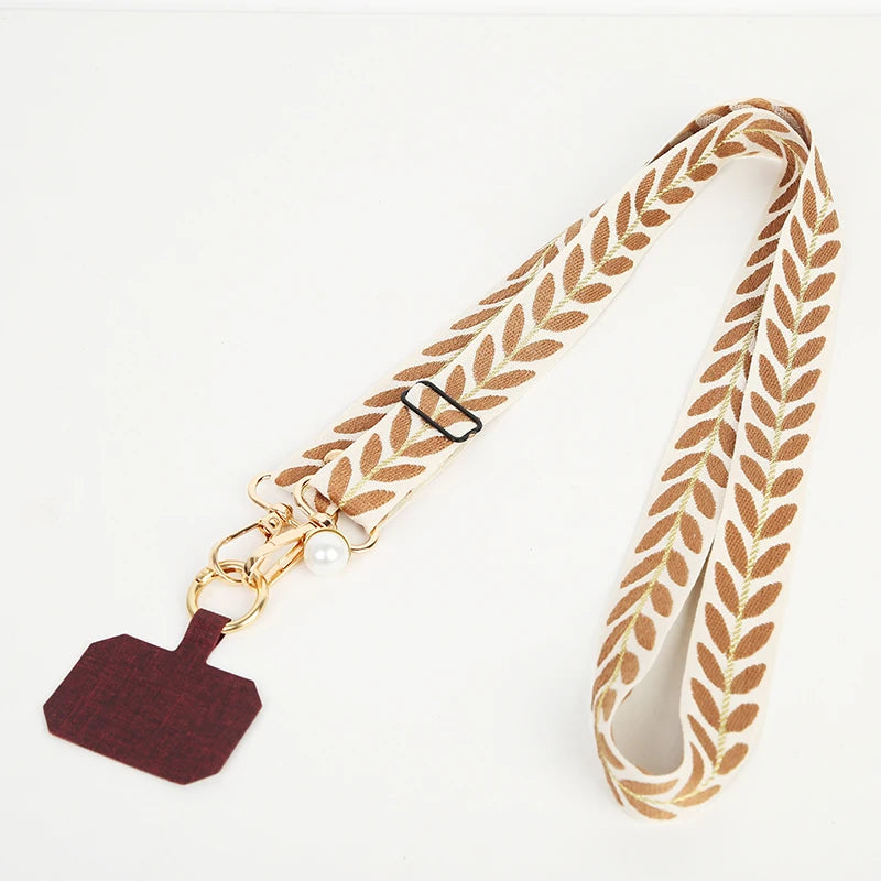 Tour de Cou pour Téléphone – Bandoulière Perles & Pendentif Féminin