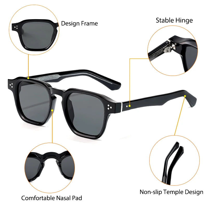 Lunettes de Soleil Carrées Caterside – Homme & Femme UV400