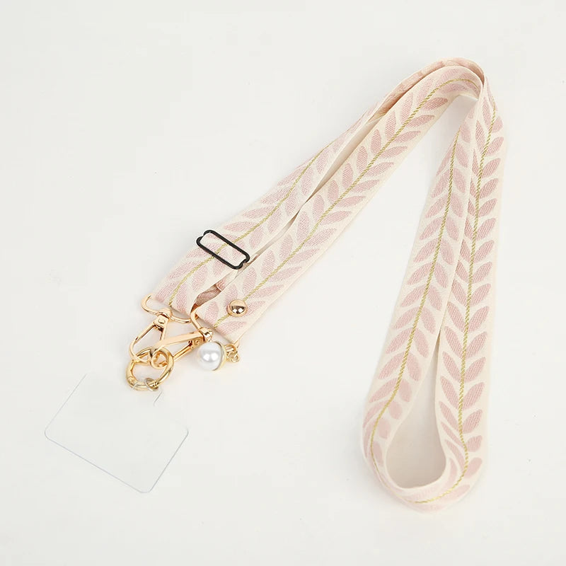 Tour de Cou pour Téléphone – Bandoulière Perles & Pendentif Féminin