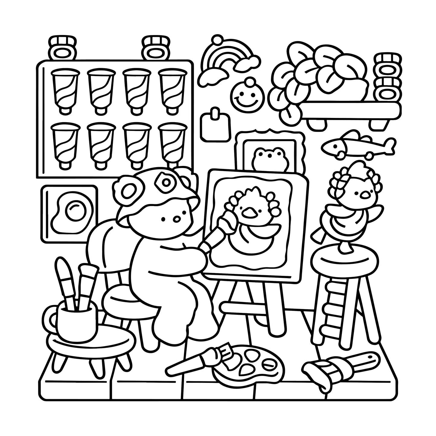 Livre coloriage activité famille anti-stress