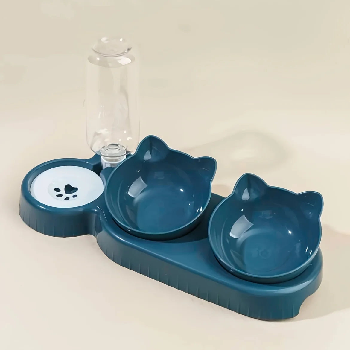 Gamelle Chat 3 en 1 avec Distributeur d'Eau – Protection Cervicale