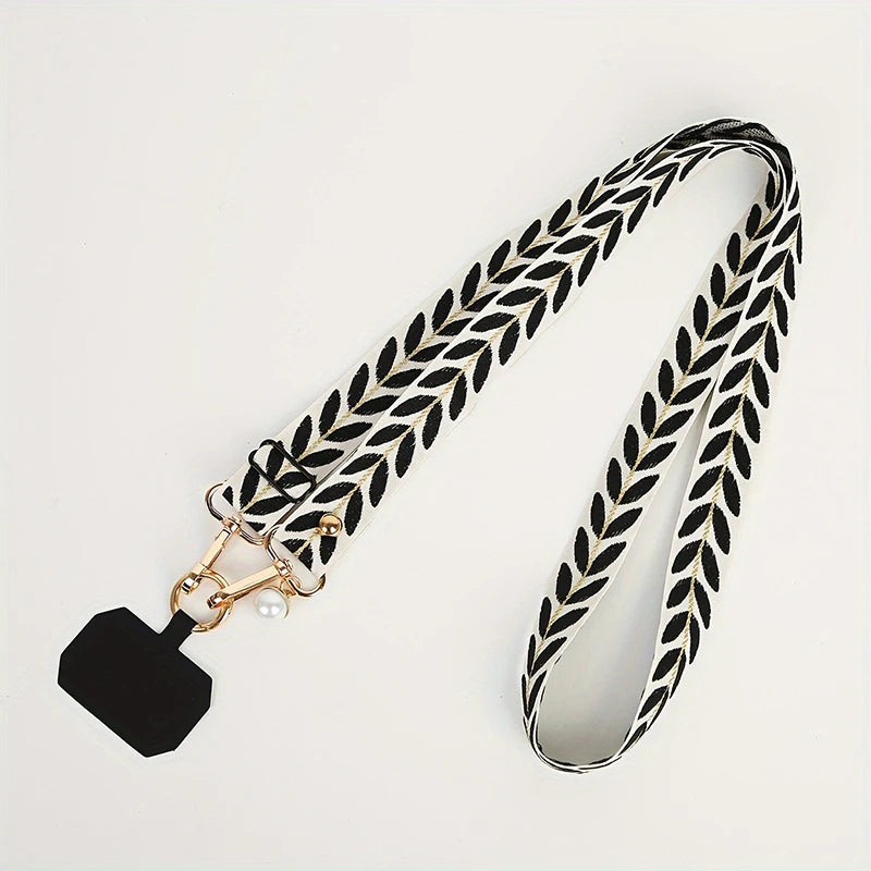 Tour de Cou pour Téléphone – Bandoulière Perles & Pendentif Féminin