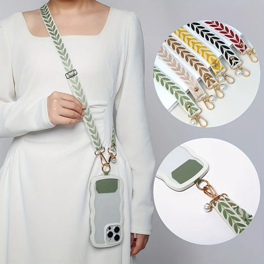 Tour de Cou pour Téléphone – Bandoulière Perles & Pendentif Féminin