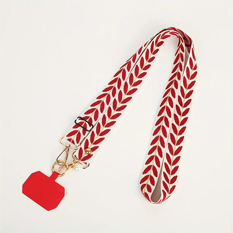 Tour de Cou pour Téléphone – Bandoulière Perles & Pendentif Féminin