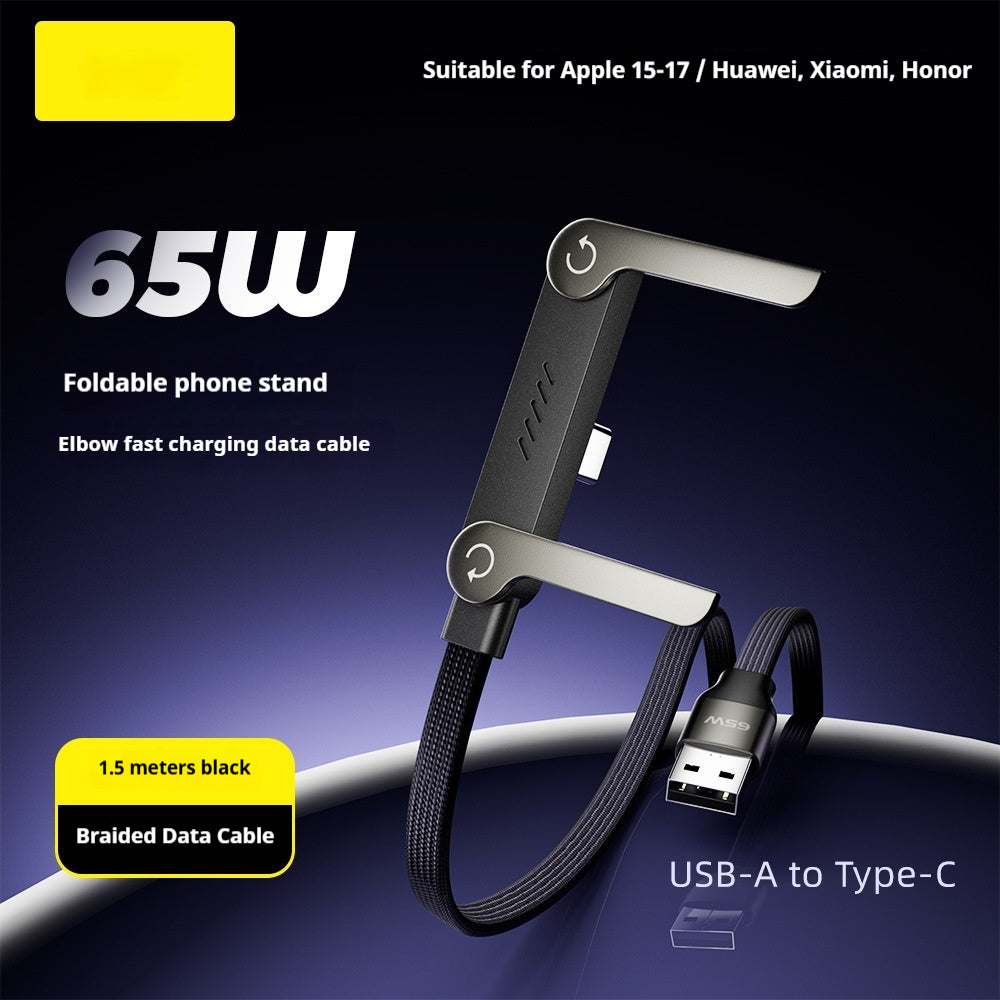 Câble de Charge Rapide Pliable 240W avec Support Téléphone